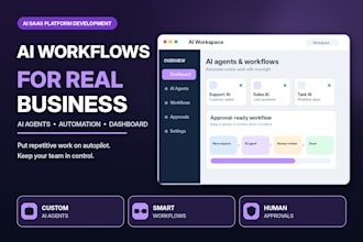 build ai saas platform with custom ai agents, workflows, admin dashboard, ai app