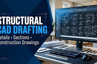 draft structural details and construction drawings in autocad