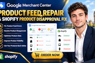 fix google merchant product feed errors and disapproved shopify products