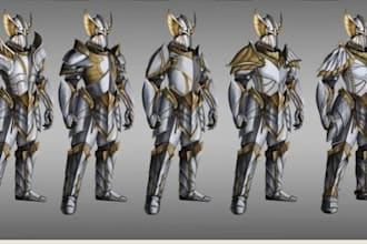 create custom cosplay creation wearable full knight anime armor 3d cosplay