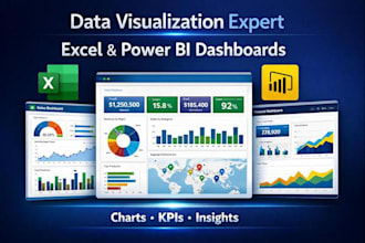 do data analysis, excel dashboards, spss and power bi reports