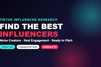 find the best tiktok influencers for your brand with niche and engagement data