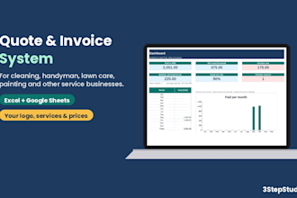 build a custom quote and invoice system in excel or google sheets