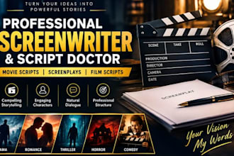 write professional movie scripts, screenplays, film scripts, and screenplays