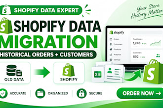 migrate historical orders and customers to shopify