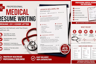 write a professional medical resume, CV, and cover letter