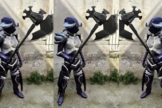 wearable cosplay armor fantasy knight armor evafoam anime game prop 3d stl files