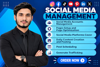 manage your social media and social media marketing manager and content creater