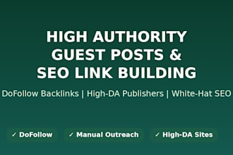 do high authority guest post and SEO link building