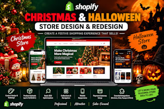 christmas halloween shopify store design