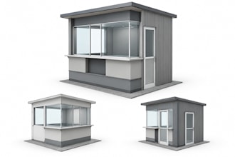 design kiosk enclosure design, kiosk housing cad, custom terminal housing