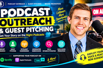 do podcast outreach, guest pitching and brand media relations PR outreach