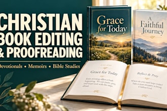 edit and proofread your christian book or devotional, memoir