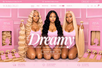 hair extension website, hair extension shopify store, hair shopify store