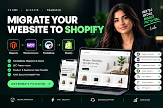 clone website migration, woocommerce prestashop magento to shopify seo migration