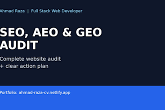 do a complete SEO, aeo and GEO audit of your website