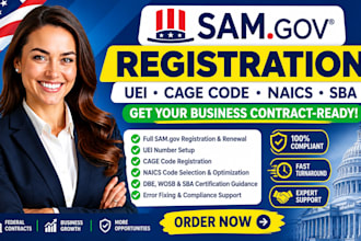 do fast sam gov registration get uei, cage code and sba for government contract