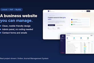 build a laravel business website with admin panel