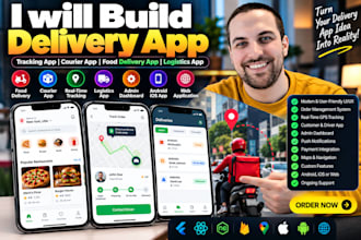 build delivery tracking app, courier app, food delivery app, logistics app