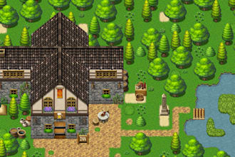 develop a professional quality rpg maker game from scratch,map,2d pixel tileset