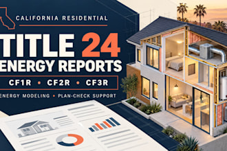 prepare california title 24 reports with energy modeling and permit documents