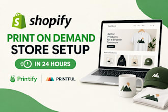 do shopify pod store, etsy pod store, printify printful pod store