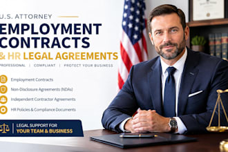draft employment contract, HR legal agreement employer employee legal agreement
