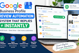 build a google business profile review  automation system that replies instant
