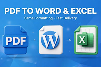 perfectly convert PDF to word, excel, latex fully editable