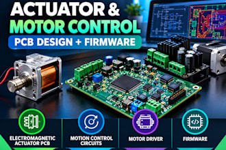 do electromagnetic actuator pcb, motion control circuits, motor driver, firmware