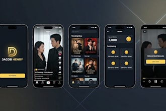 design micro drama app UI UX in figma like reelshort