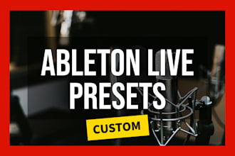 create a custom voice or vocal chain preset in ableton live