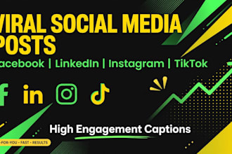 write viral facebook linkedin instagram posts and captions