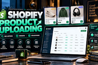 upload shopify products with SEO titles descriptions and tags