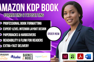 book formatting, amazon KDP book formatting, interior layout design for KDP