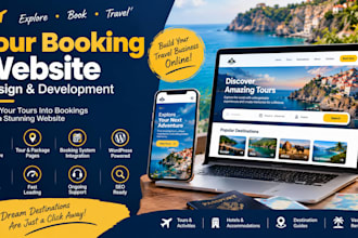 custom tour booking website for travel agencies and online booking platform