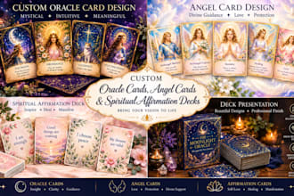 design custom oracle cards, angel card, and spiritual affirmation deck