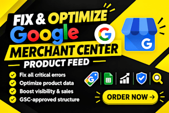 fix and optimize product feed google merchant center, fix product feed errors