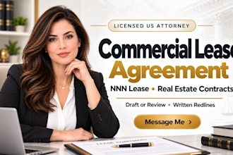draft or review a commercial lease and real estate contract