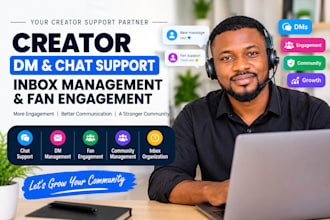 manage onlyfans creator dms, inbox support, fan engagement and community chat