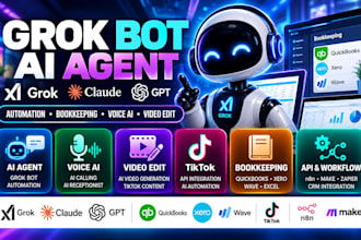grok bot ai agent bookkeeping grok bot voice ai claude video edit tiktor api gpt