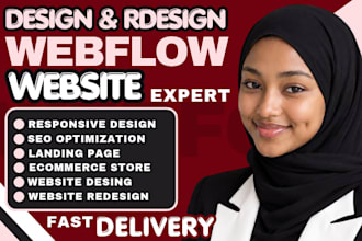 design or redesign and fix webflow website, develop webflow website