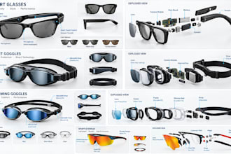 design custom smart glasses, smart goggles, swimming goggles, and sports