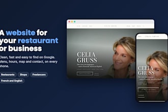create a showcase website for your restaurant or business