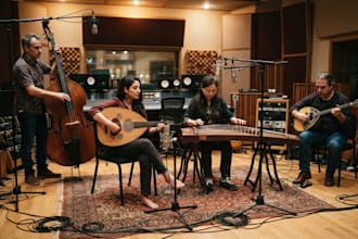record live string instrument oud, guzheng, double bass, bouzouki for your song