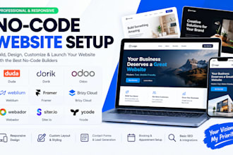 setup duda dorik odoo weblium framer brizy cloud webador siter ycode website