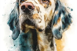 paint a watercolor portrait of your pet or animal