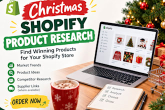 do christmas shopify product research and find winning products