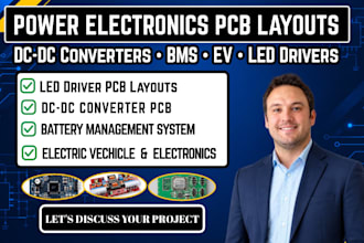 create power electronics pcb layouts for dc dc converters and bms