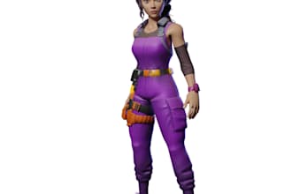 custom 3d character design, realistic game
